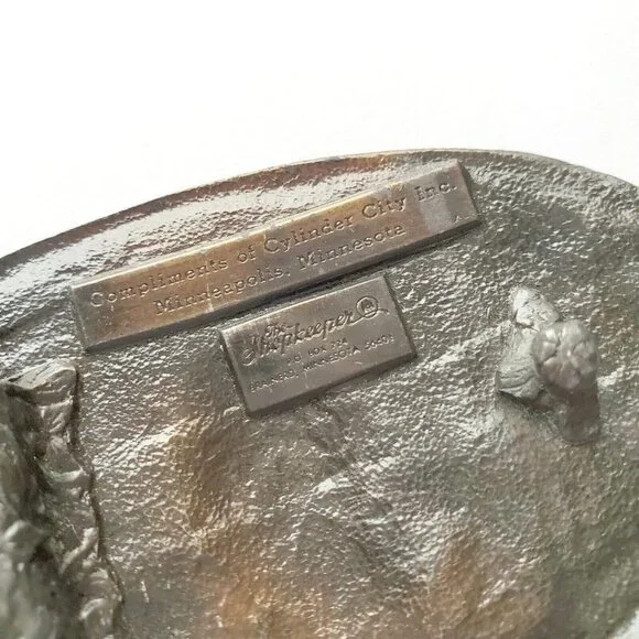 Vintage Brass Cylinder City, Industrial Factory, Steampunk, Sci-Fi Belt Buckle - Picture 5 of 5